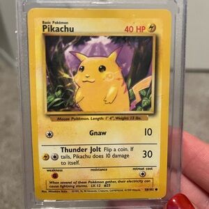 1st edition yellow cheeks pikachu Pokémon card